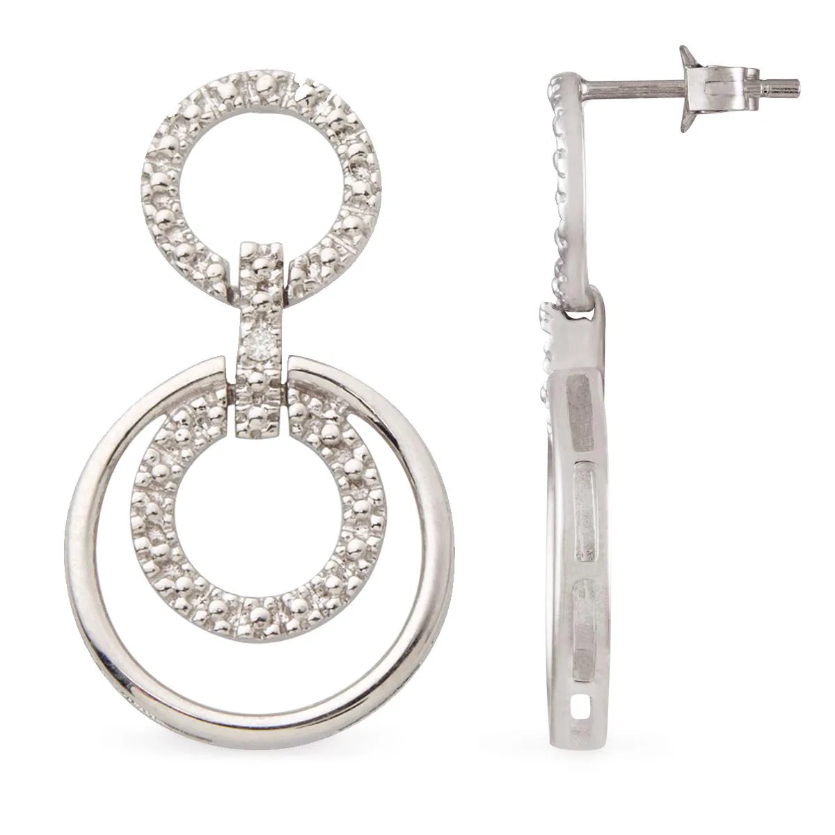 Jilco Inc Diamond Earrings - Sterling Silver