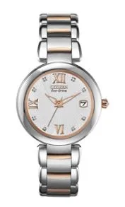 Citizen® Ladies' Marne Signature Eco-Drive® Rose Gold Two-Tone Watch