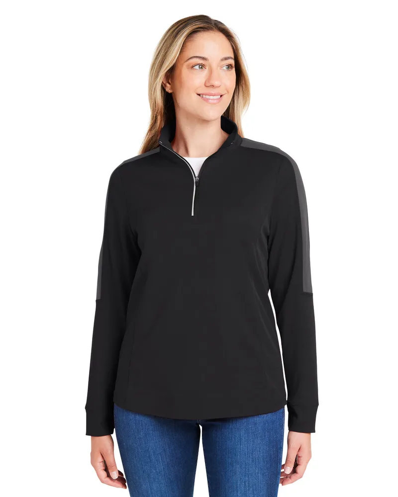 CORE365™ Women's Market Snag Protect Mesh Colorblock Quarter-Zip Pullover Shirt