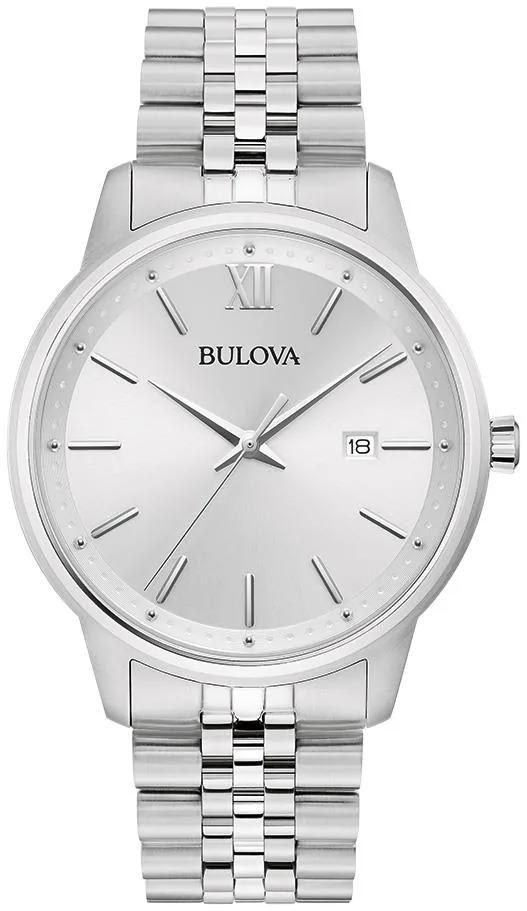 Bulova Watches Corporate Exclusive Classic Men's Watch, Silvertone w/Silver White Dial