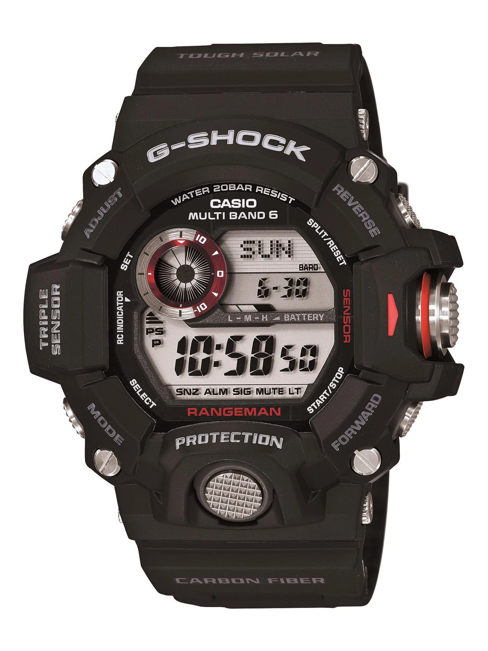 G-Shock Rangeman Solar Triple Sensor Watch Black
