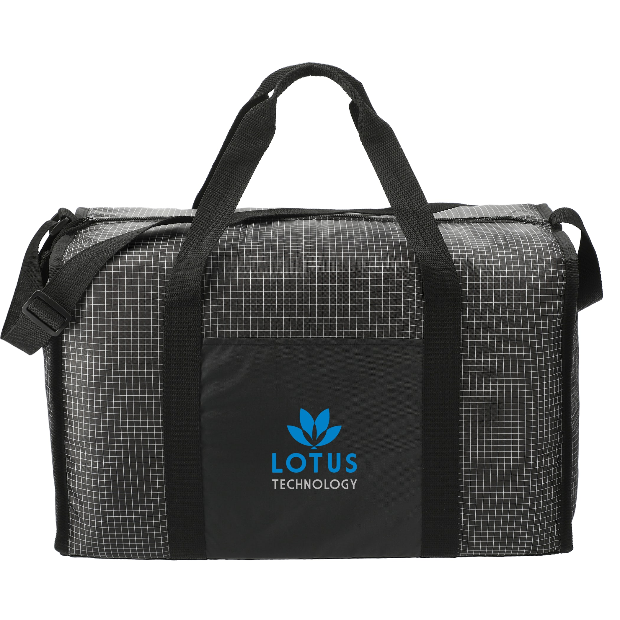 Grid Boxy Duffle Bag