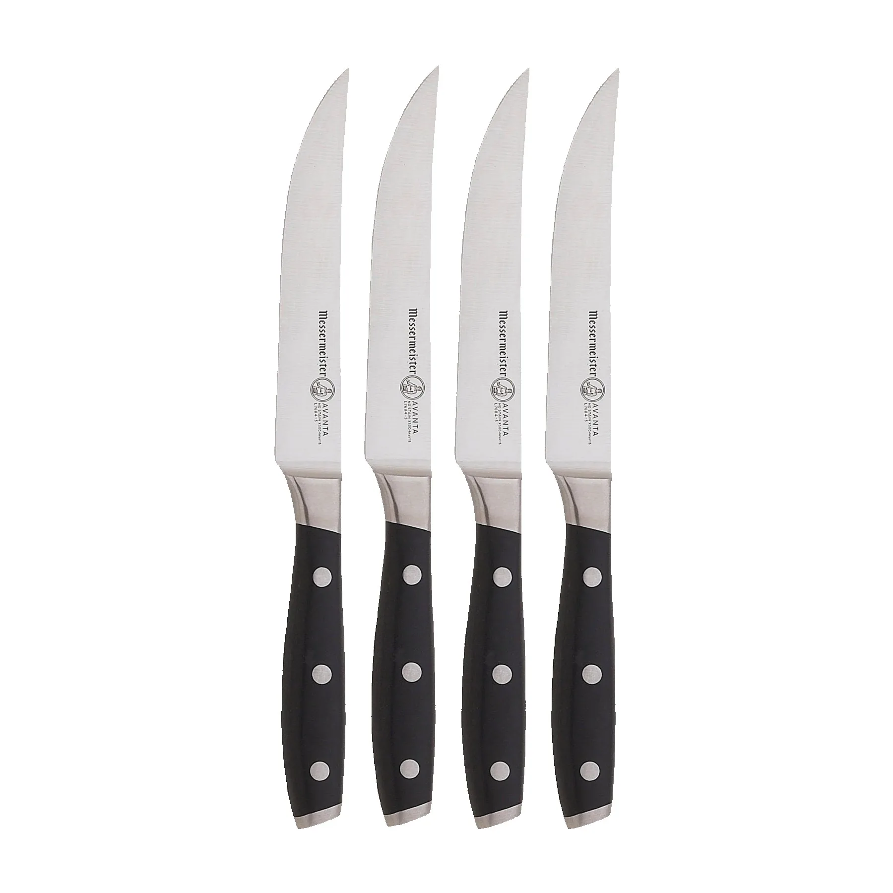 Messermeister Avanta Black POM 4-Piece Fine Edge Steak Knife Set