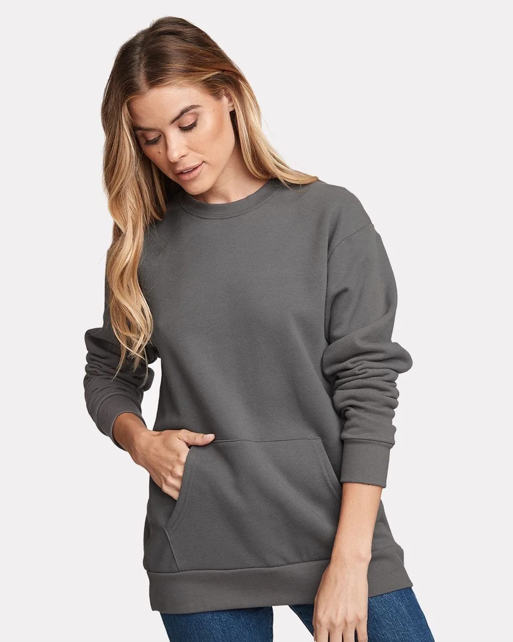 Next Level Unisex Santa Barbara Pocket Sweatshirt