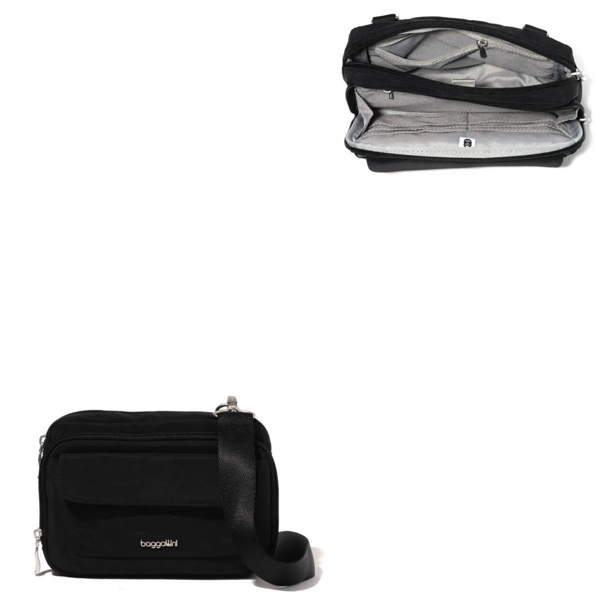 Baggallini Modern Double Zip Crossbody Bag