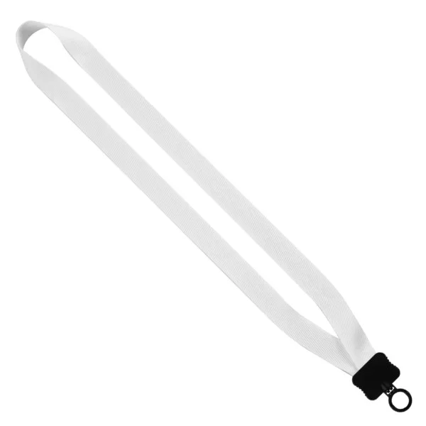 3/4" rPET Dye-Sublimated Waffle Weave Lanyard with Plastic Clamshell and O- view 3