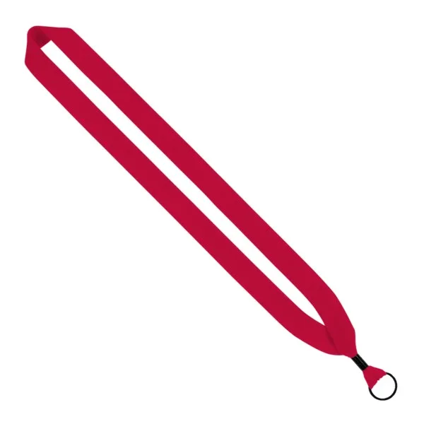 1" Cotton Lanyard with Metal Crimp & Metal Split-Ring view 3