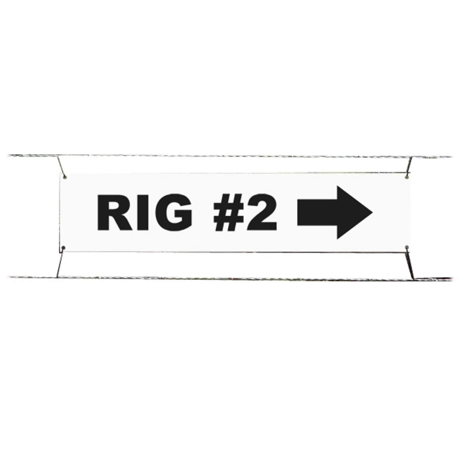 Aluminum 24" x 6" Sign view 2