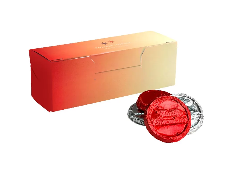 18-Piece Premium Custom Foil-wrapped Chocolate Gift Box