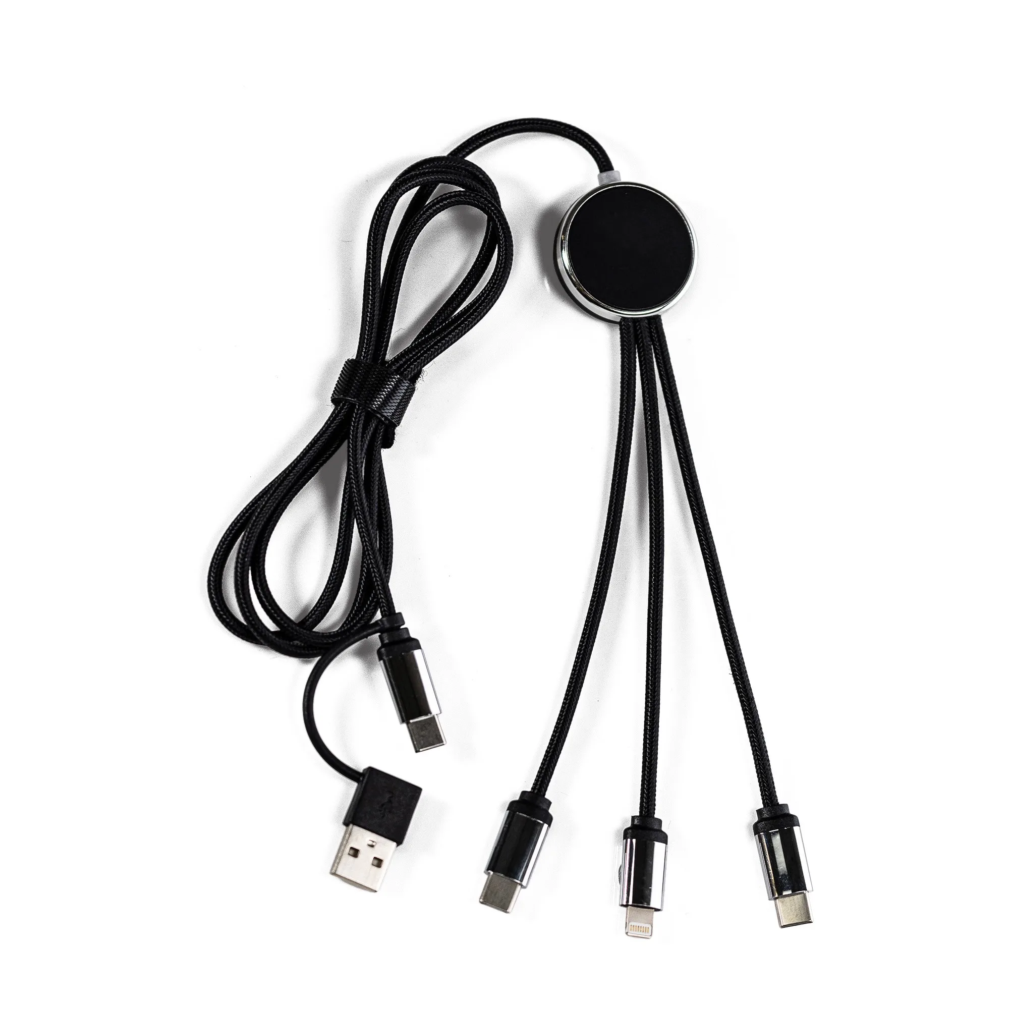 Illum 3-in-1 Light-Up Charging Cable with Dual Type C and Lightning Connector view 2
