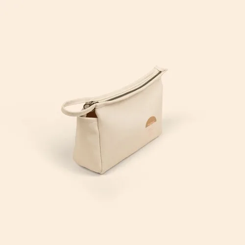 Natural Canvas Beige Logo Angle