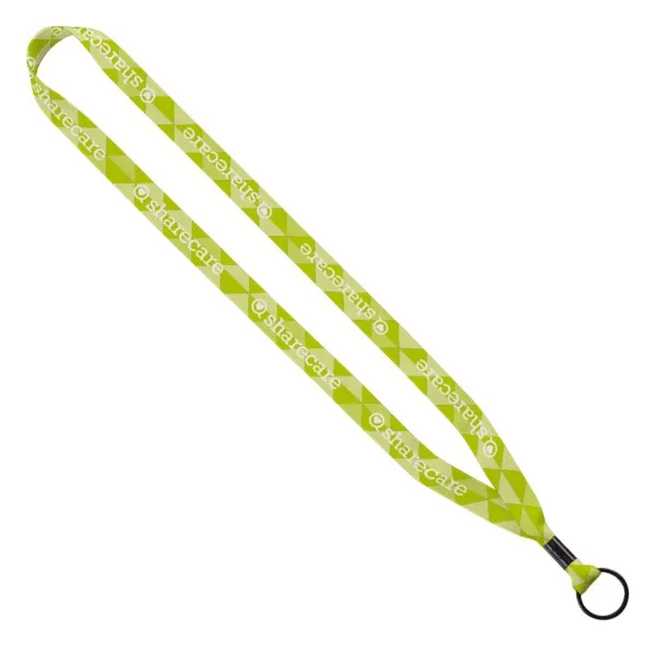 5/8" Tubular Lanyard with Metal Crimp & Metal Split-Ring view 2
