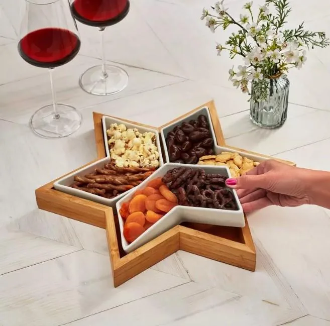 Wine Enthusiast Star Serving Board (4-Piece Set)