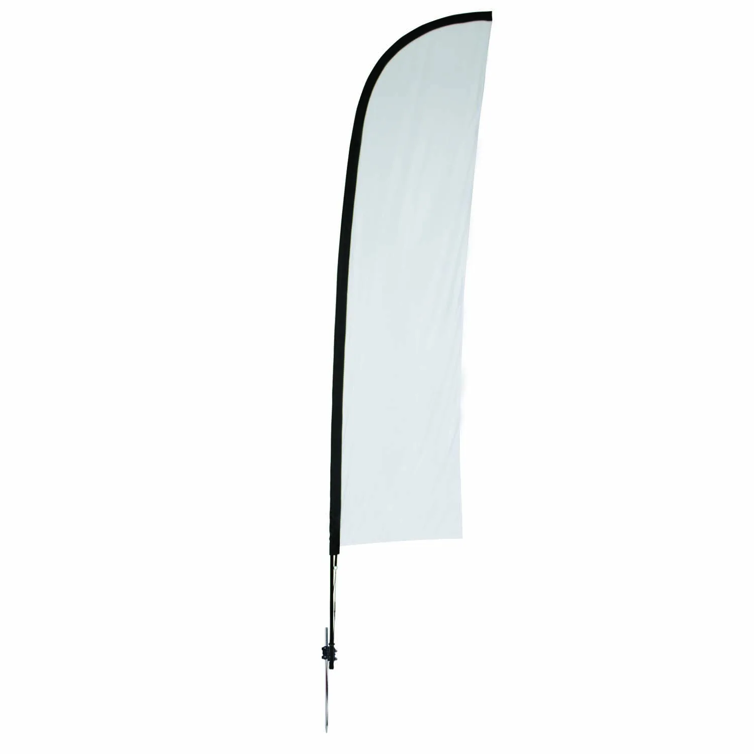 13' Premium Blade Sail Sign Flag, 1-Sided, Ground Spike view 2