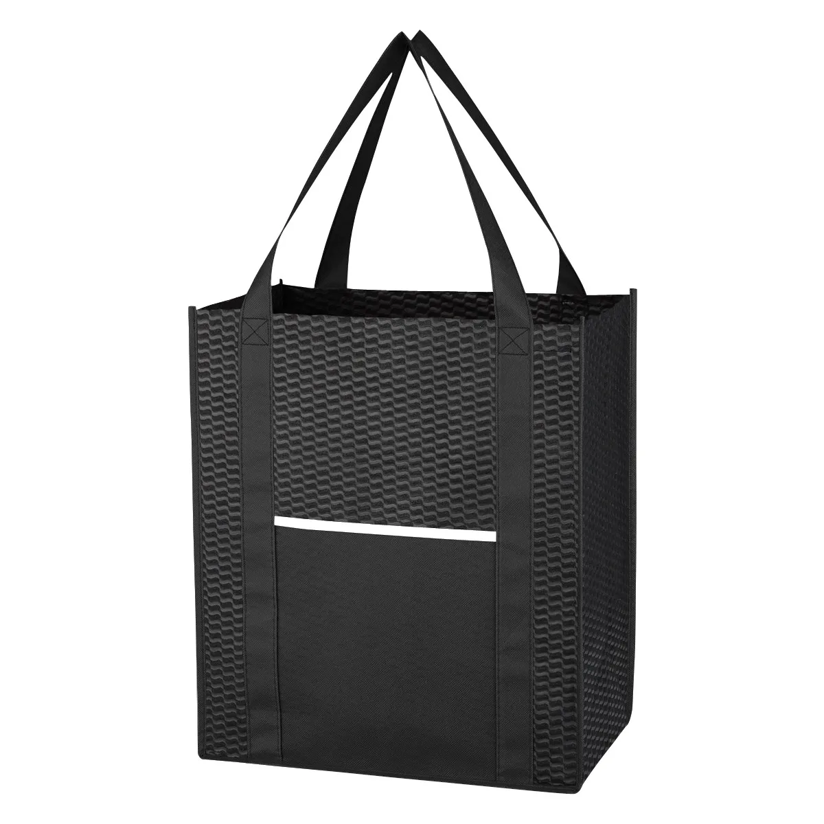 Non-woven Wave Shopper Tote Bag view 3