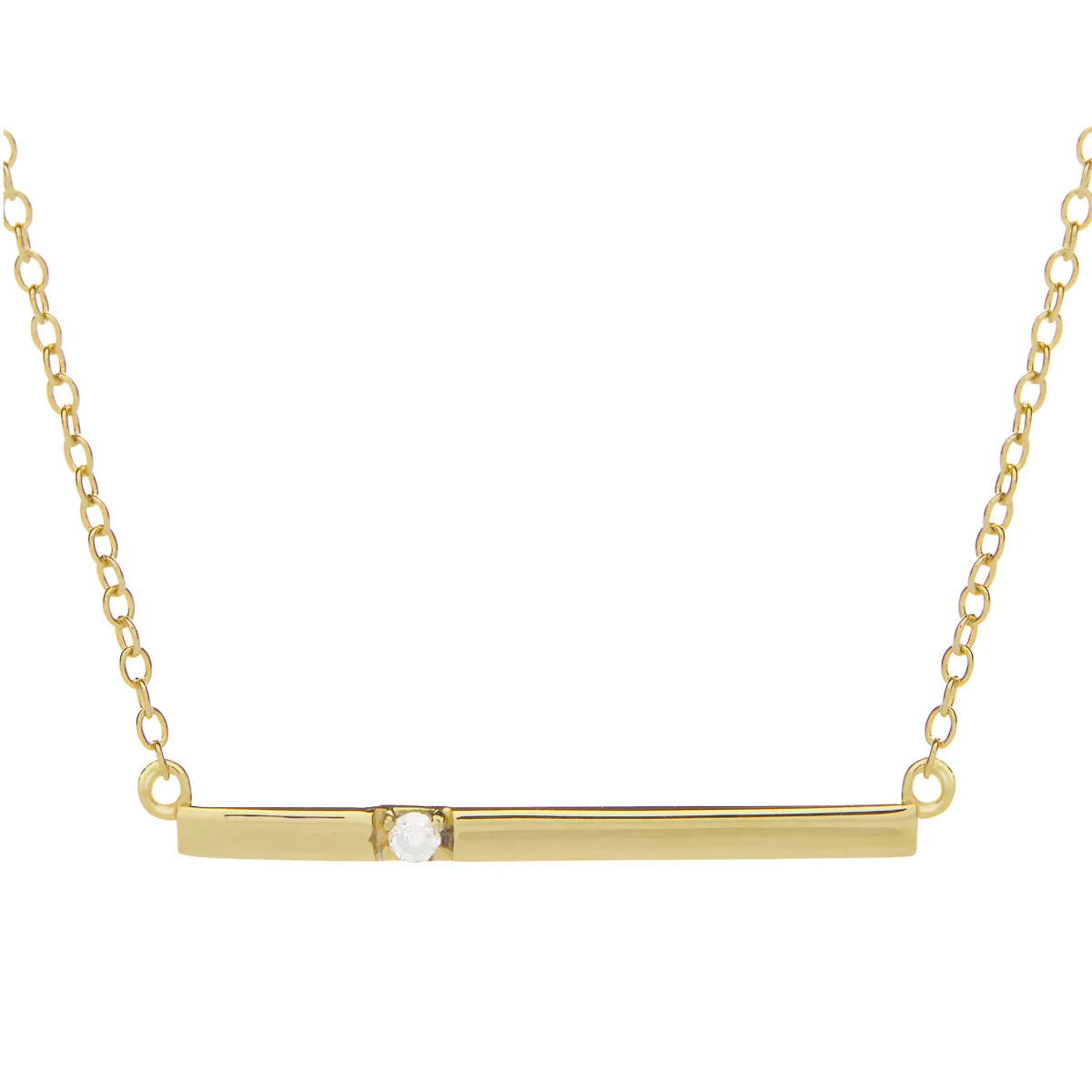 Jilco Inc Diamond Bar Necklace - Yellow Gold
