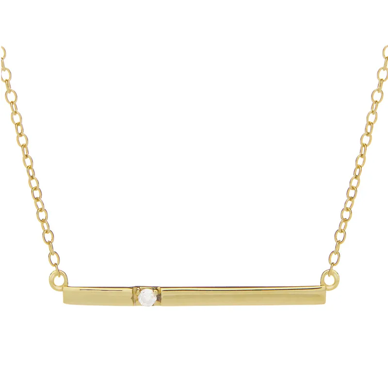 Jilco Inc Diamond Bar Necklace - Yellow Gold