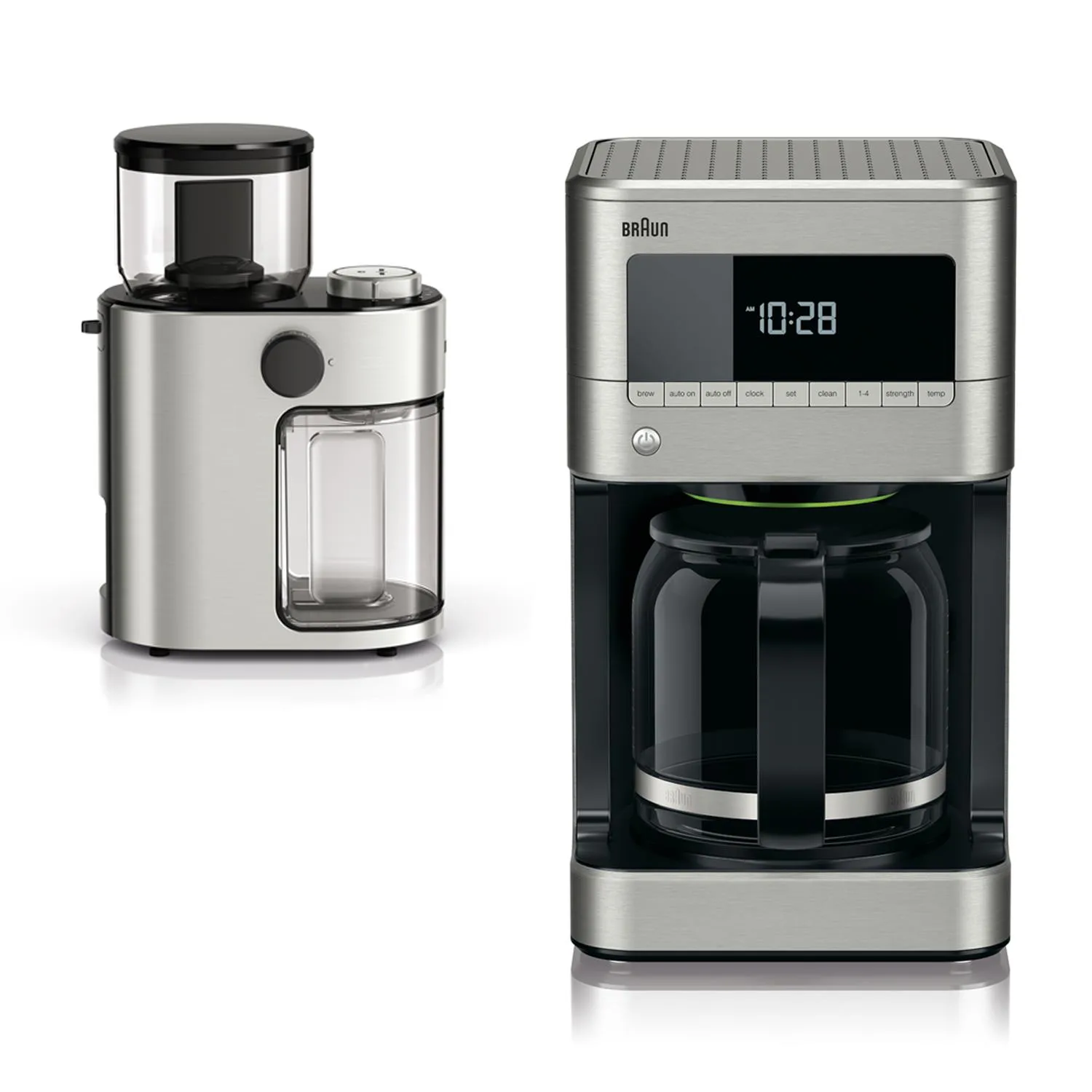 Braun Brewsense 12-Cup Drip Coffee Maker Plus Burr Coffee Grinder Package