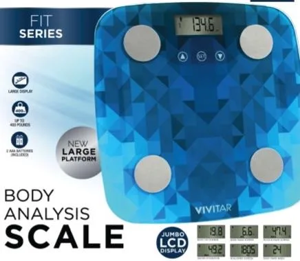 Health, Beauty & Fitness Vivitar Digital Body Analysis Designer Scale - Blue