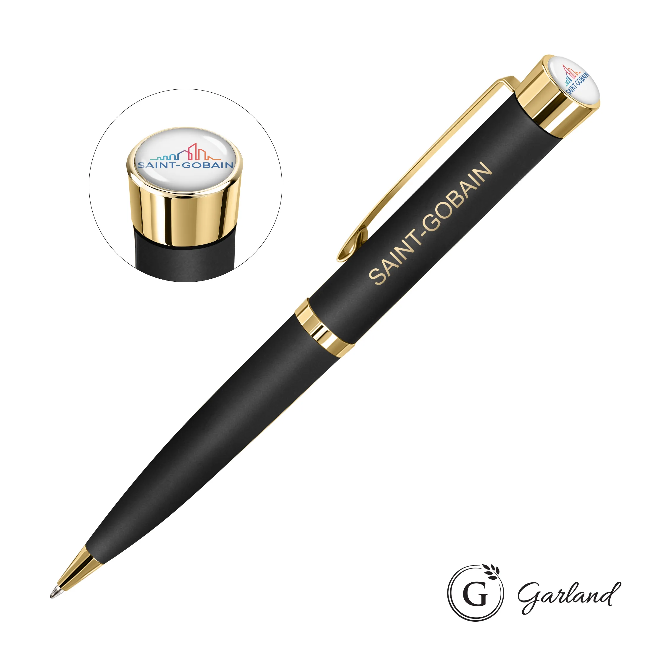 Custom, Ballpoint, Gold, Matte Black / Gold