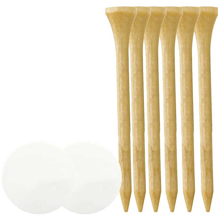 6 Wood Golf Tees and Ball Markers view 2