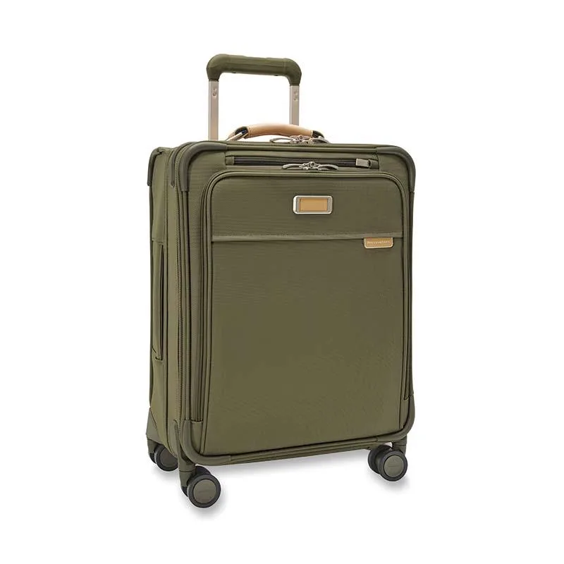 Briggs & Riley Baseline Global Carry-On Spinner Luggage - Olive