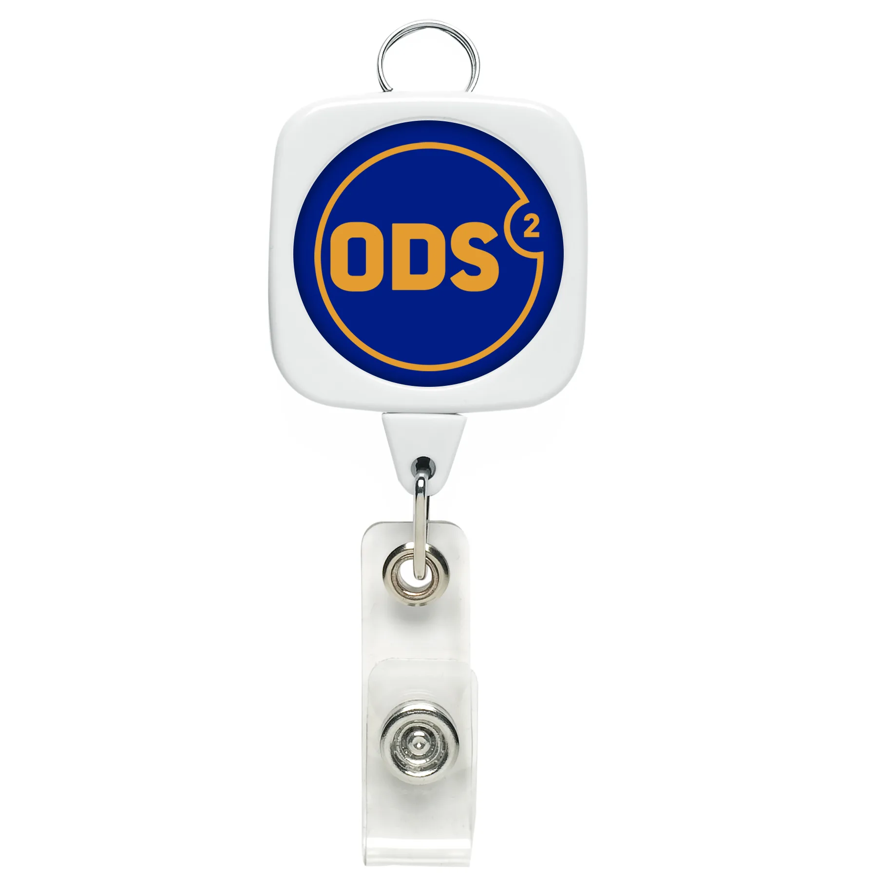 Jumbo Sqround Retractable Badge Reel w/lanyard attachment view 7
