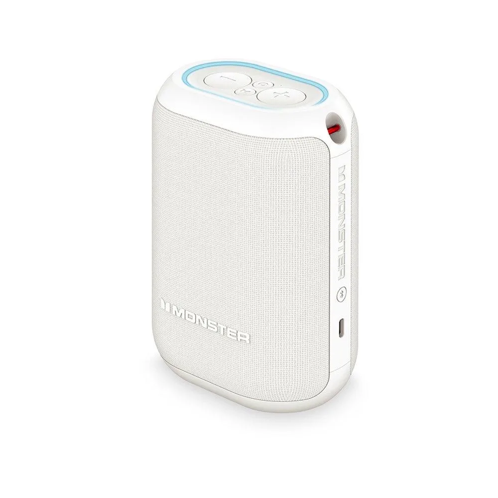 Monster Dna One Portable Wireless Speaker W/ Qi Wireless Charger White