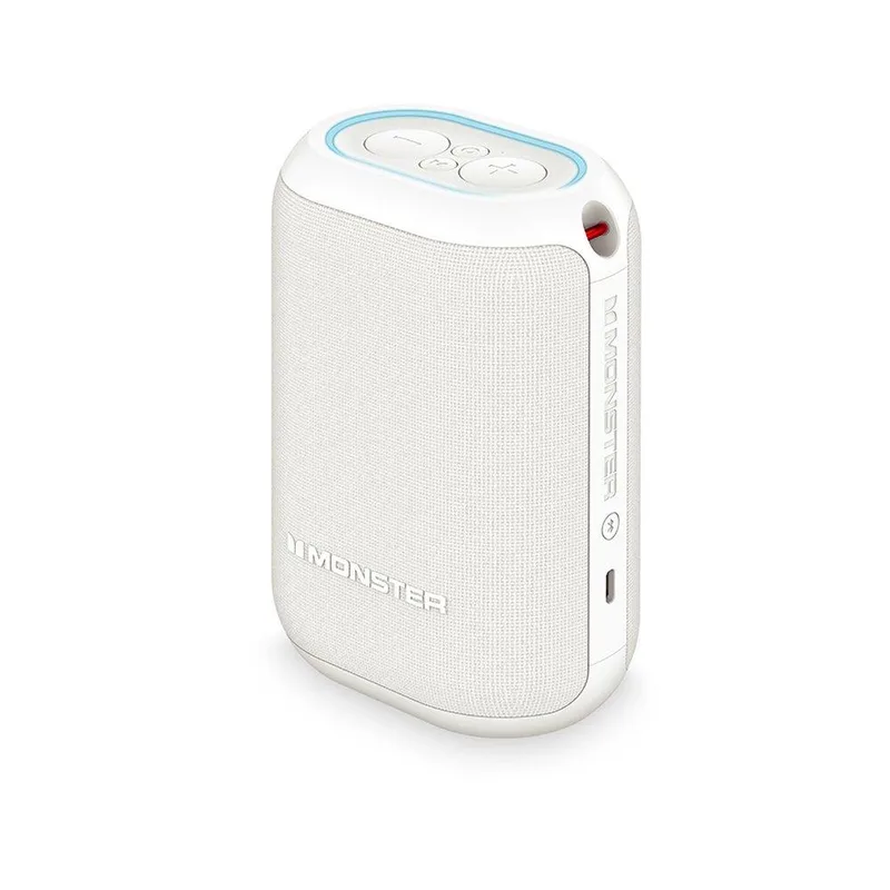Monster Dna One Portable Wireless Speaker W/ Qi Wireless Charger White