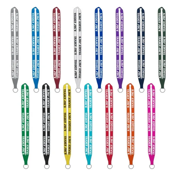 IMPORT Rush 5/8" Polyester Lanyard with Sewn Silver Metal Split-Ring