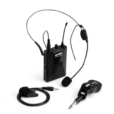 Gemini Uhf Wireless Microphone System - Black