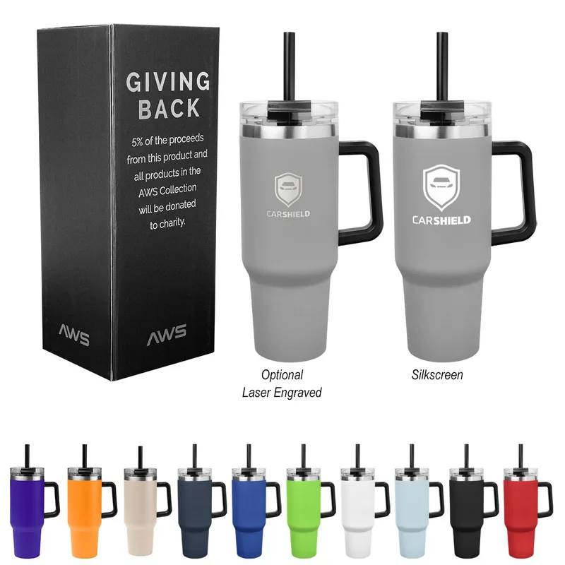 40 Oz. Aws Intrepid Stainless Steel Tumbler view 2
