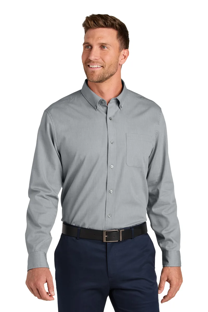 Port Authority® Long Sleeve Nailhead Easy Care Shirt view 4