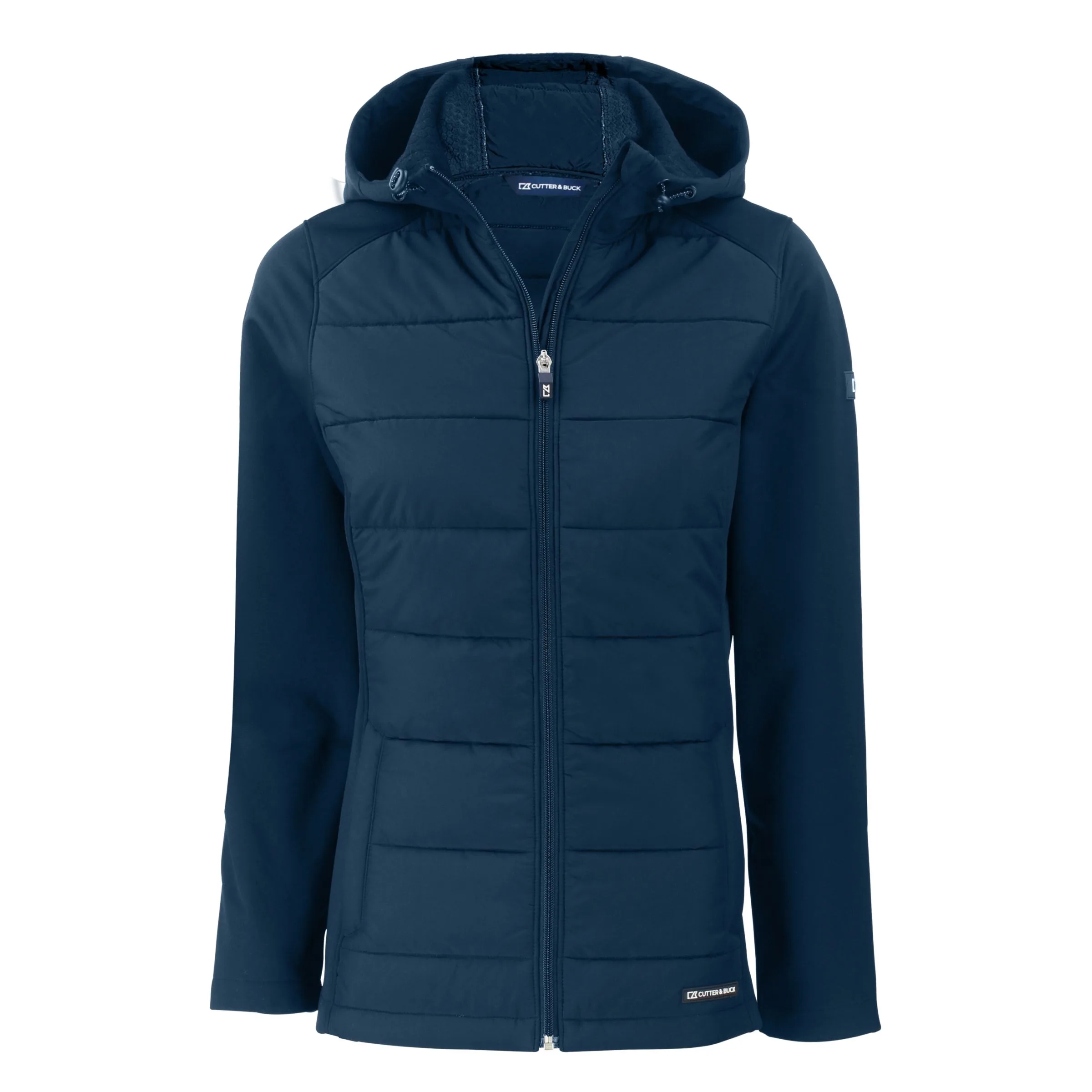 Cutter & Buck Evoke Hybrid Eco Softshell Recycled Full Zip Womens Hooded Jacket view 4