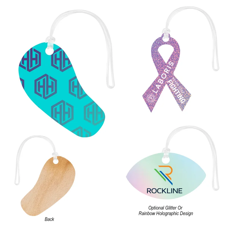 Full Color Wood Bag Tag - 6" view 2