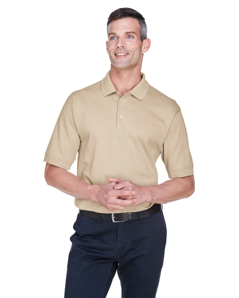 Devon and Jones Men's Solid Perfect Pima Interlock Polo