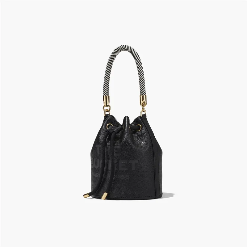 Marc Jacobs The Leather Black Bucket Bag