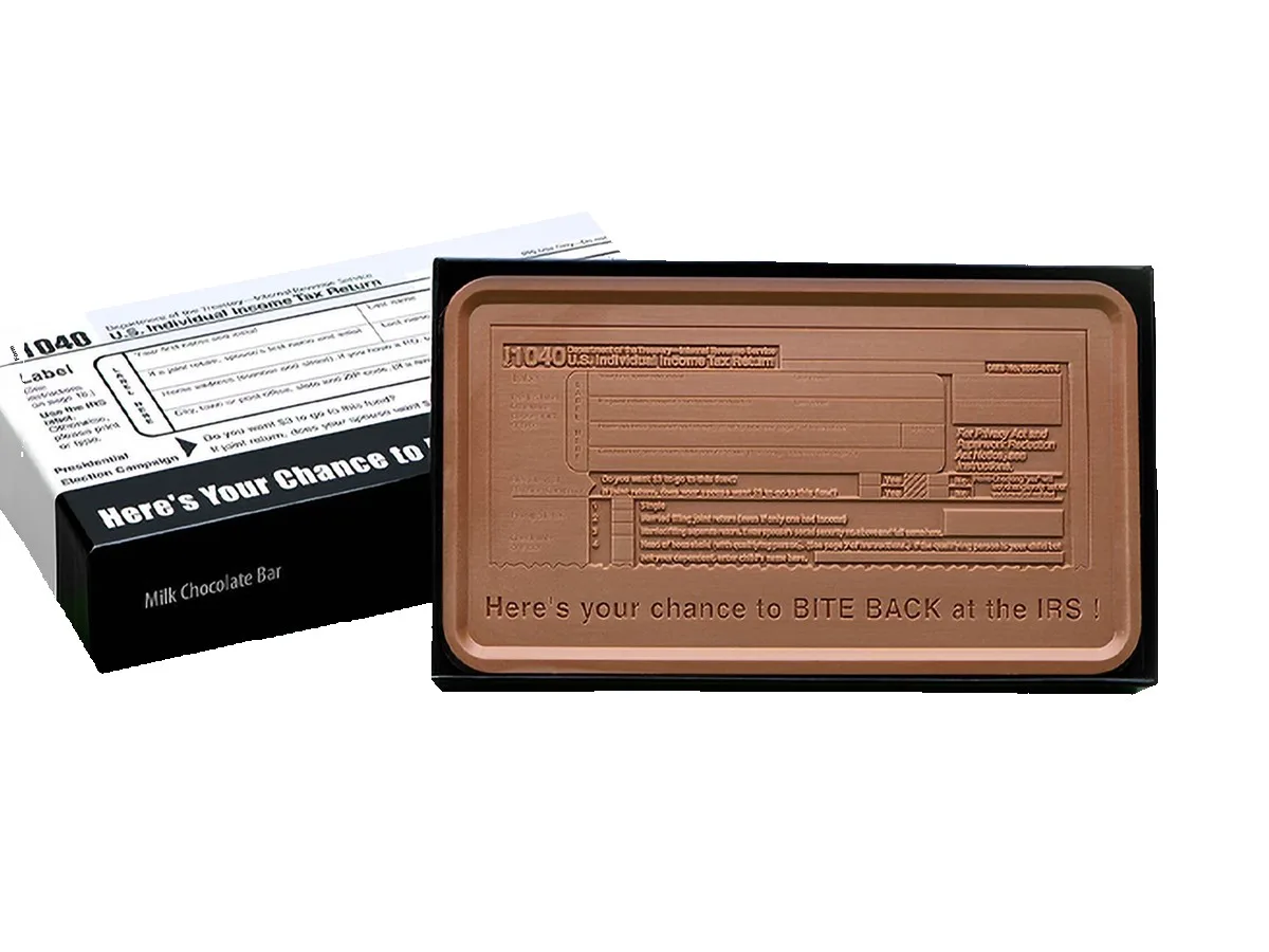 IRS 1040 Mighty 8oz. Engraved Chocolate Bar