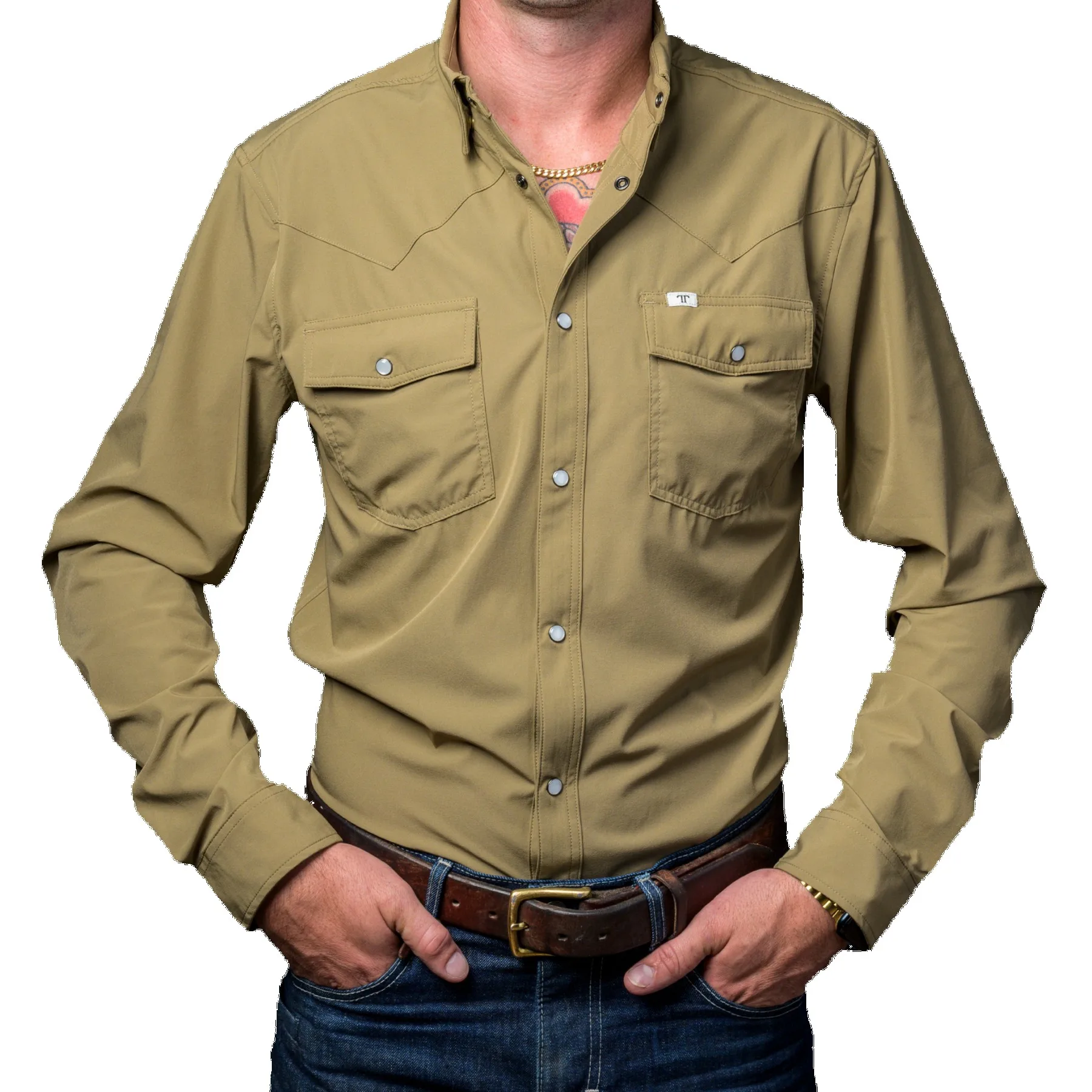 Men's Ferrell® Long Sleeve Snap Shirt view 4