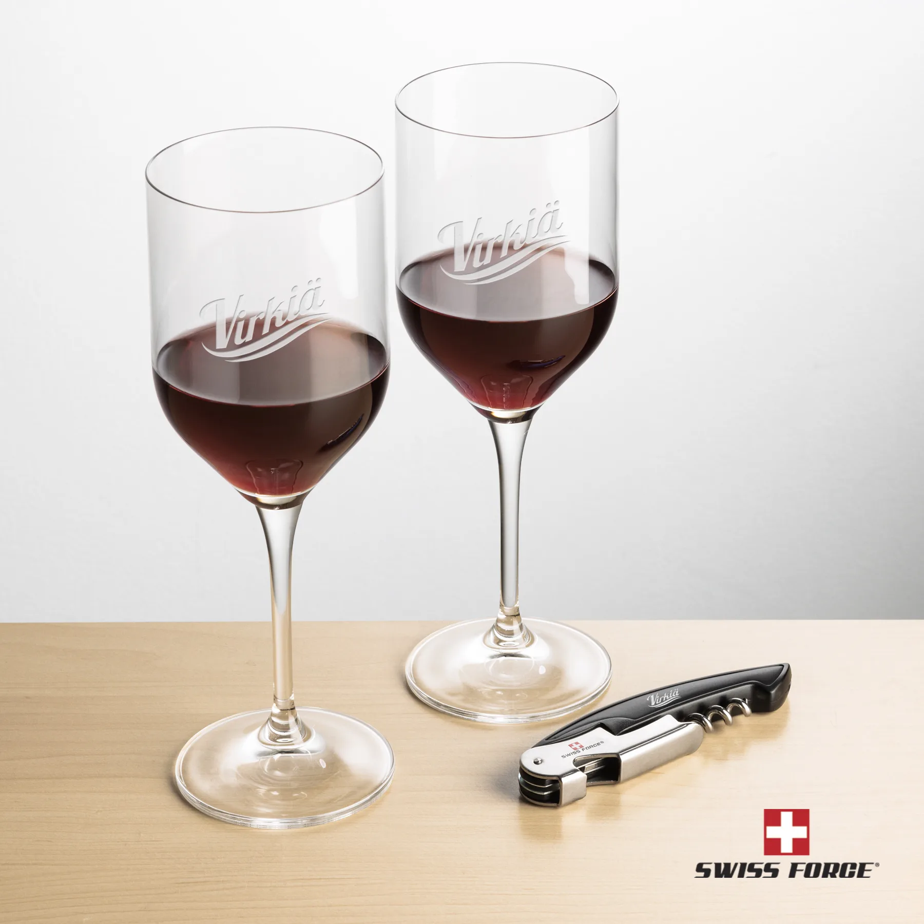 Impressive Wine Set, Laser Engraving, Black