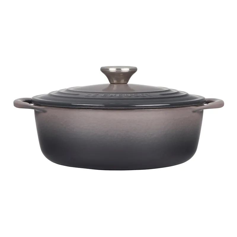 Le Creuset 2.75Qt Shallow Round Cast Iron Oven Oyster
