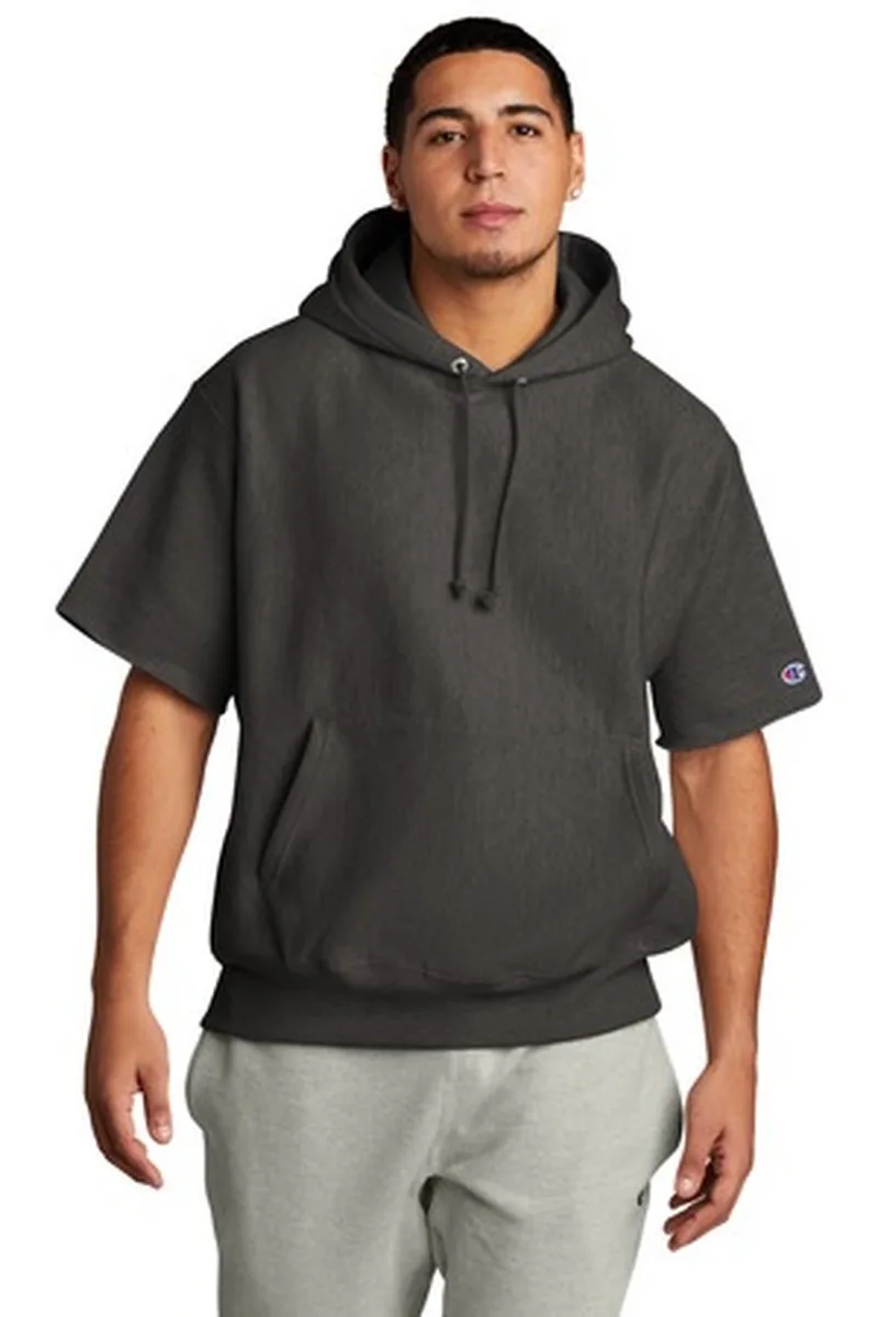 Champion ® Reverse Weave ® Short Sleeve Hooded Sweatshirt