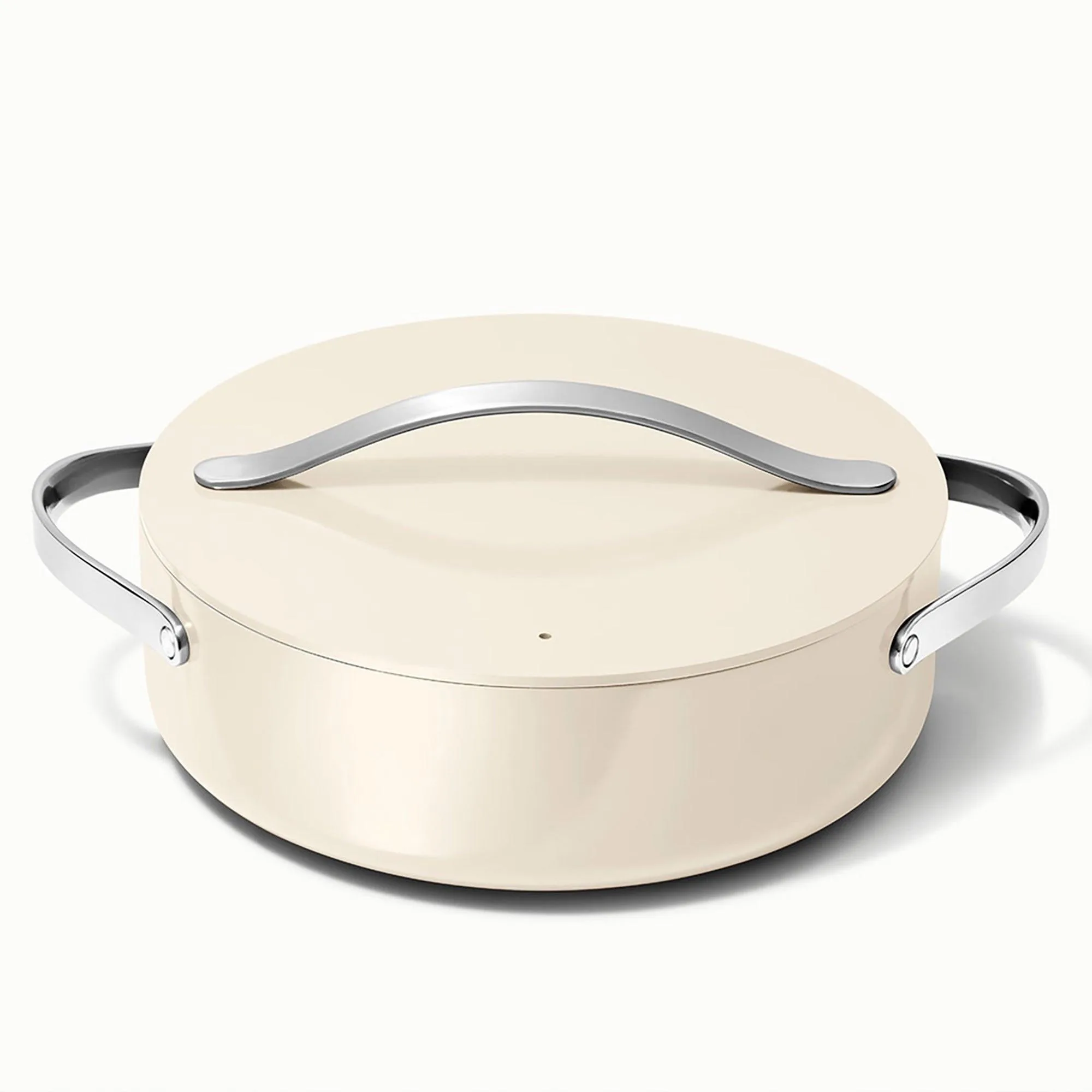 Caraway 6Qt Nonstick Ceramic Rondeau Pan W/ Lid Cream