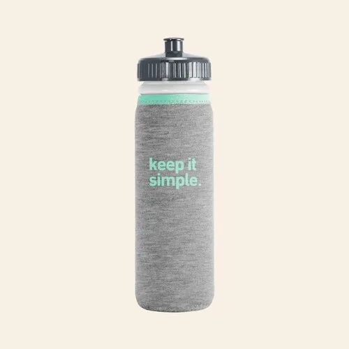 22 Oz. Van Metro Heathered Jersey Knit Sport Bottle w/Sleeve & Push-Pull Lid view 6