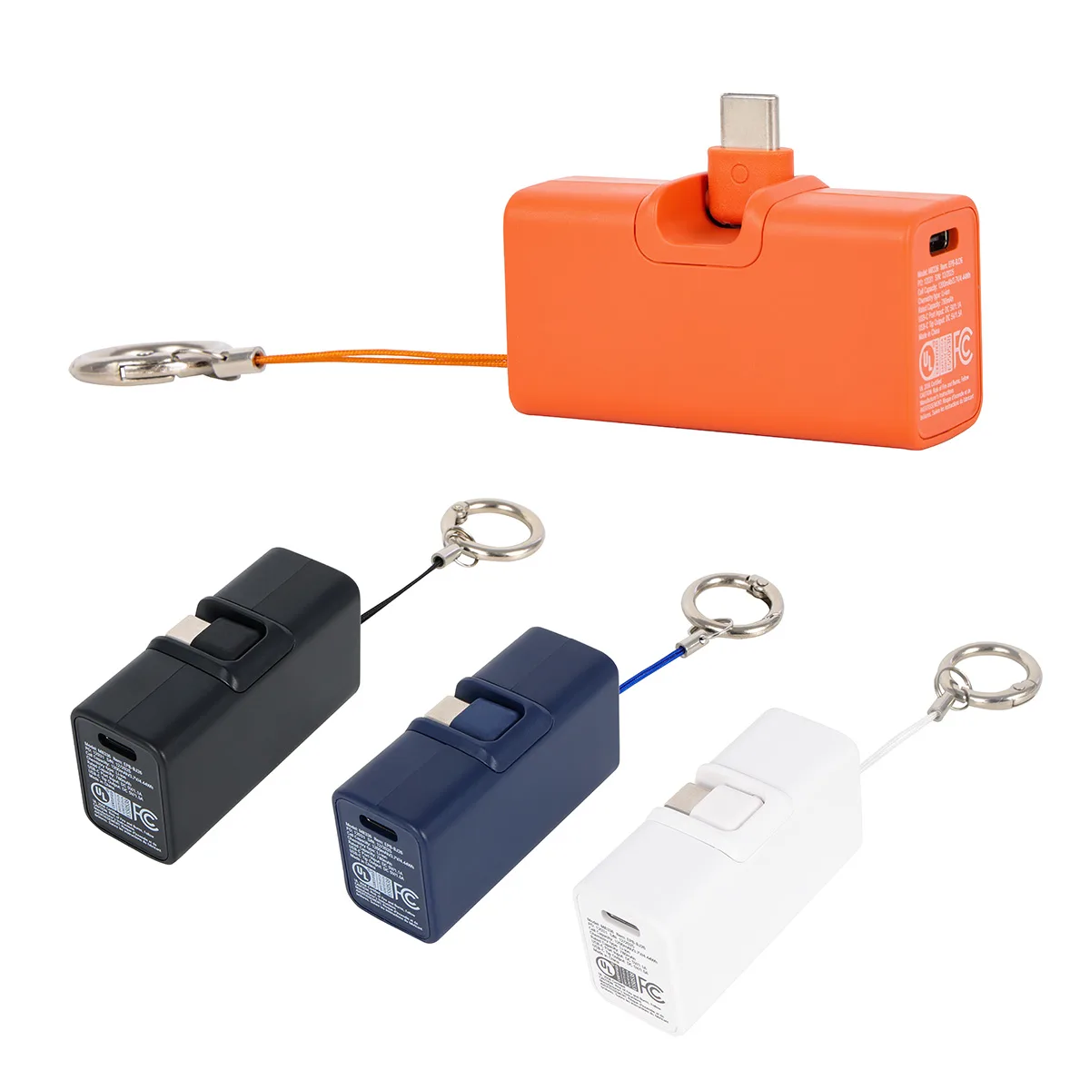 Bijou 1200mAh UL Listed Power Bank with USB-C Tip & Keyring view 3