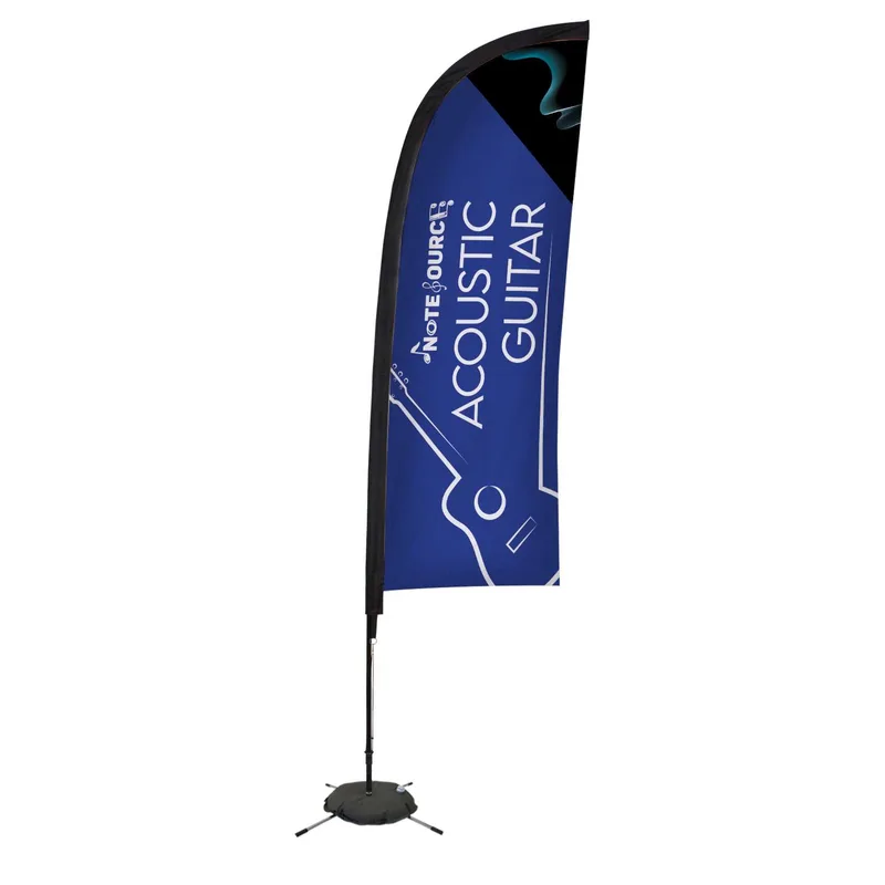 9' Elite Blade Nylon Sail Sign Flag, 1-Sided, Scissor Base