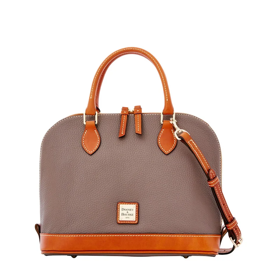 Dooney & Bourke Elephant Pebble Grain Zip Zip Satchel