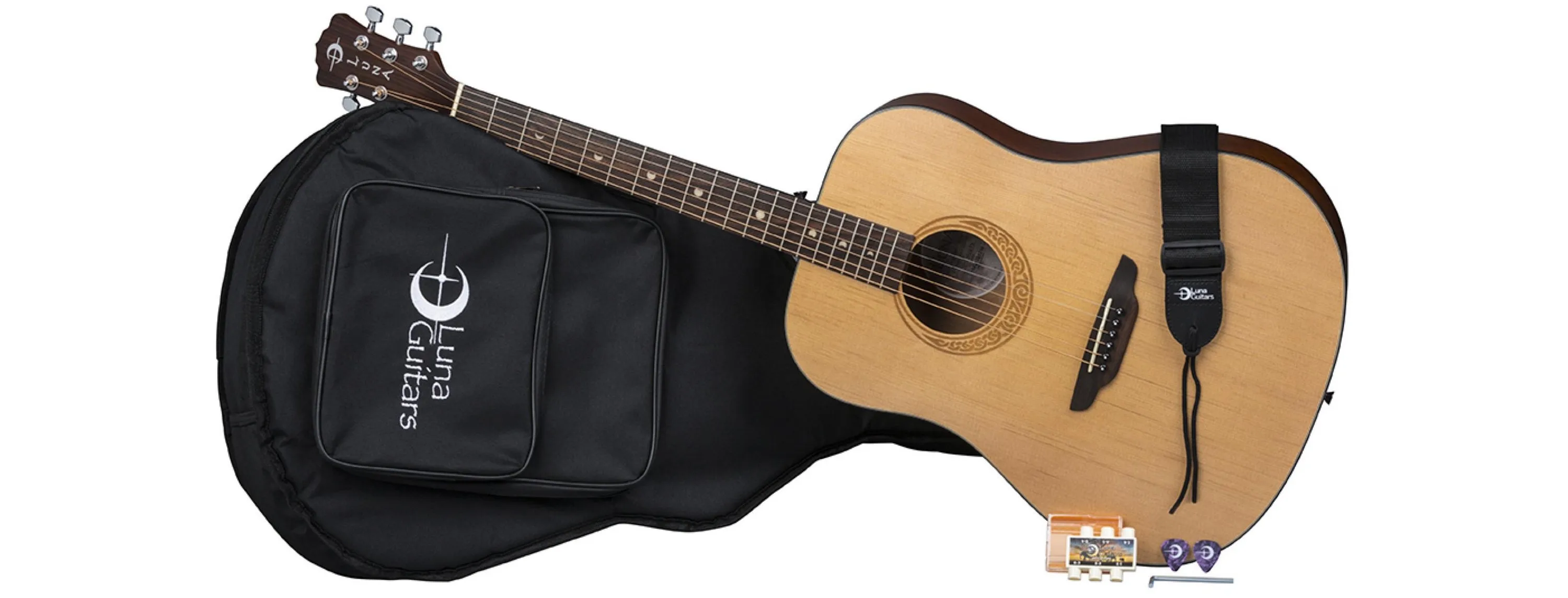 Luna Gypsy Muse Dreadnought Acoustic Guitar w/Gigbag