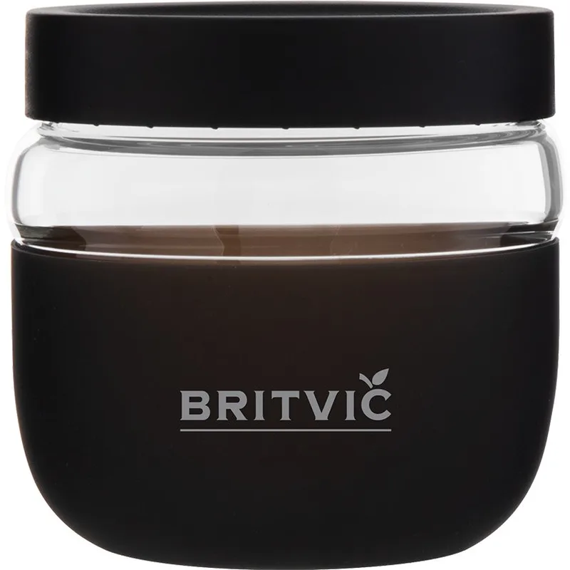 22 oz h2go Graze Glass Container (Black)