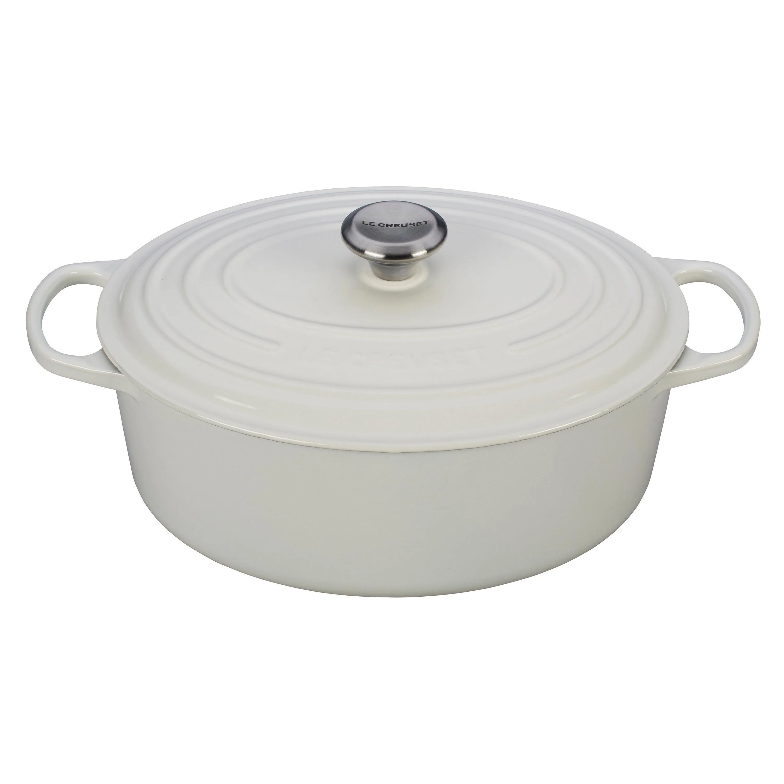 Le Creuset 6.75Qt Signature Cast Iron Oval Dutch Oven White